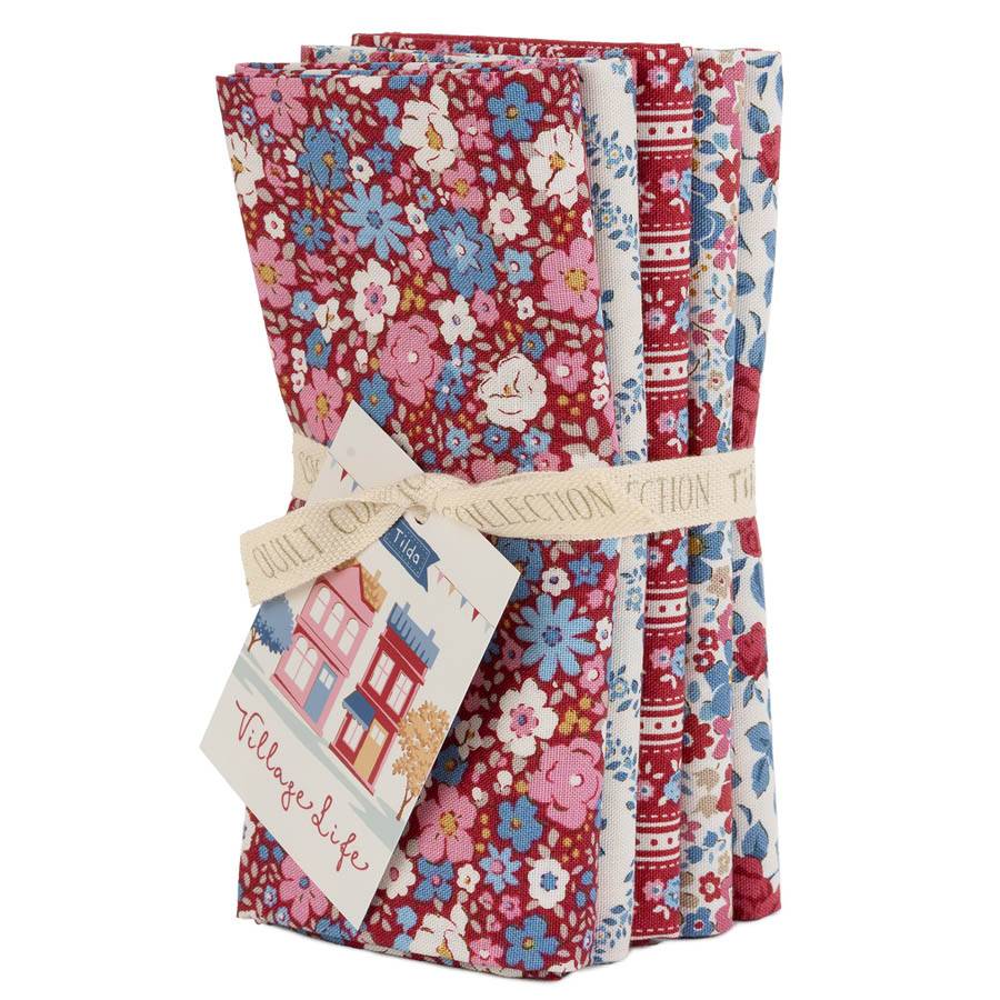 Village Life Fat Quarter Bundle - 5 fabrics