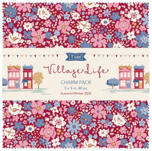 Village Life Charm Pack - 5 inch squares, 40pcs