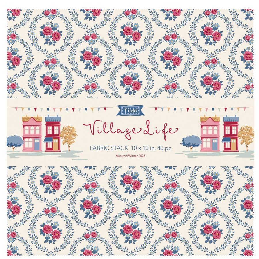 Village Life Fabric Stack - 10 in squares - 40pcs