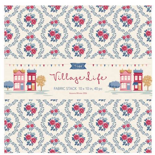 Village Life Fabric Stack - 10 in squares - 40pcs