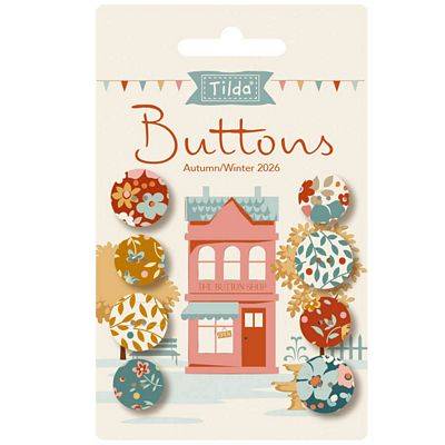 Village Life Buttons - Autumn - 8 buttons