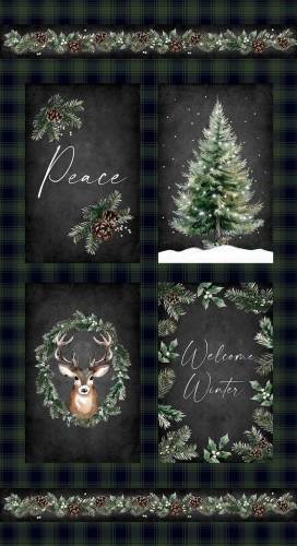 Welcome Winter Panel 24" - Hunter