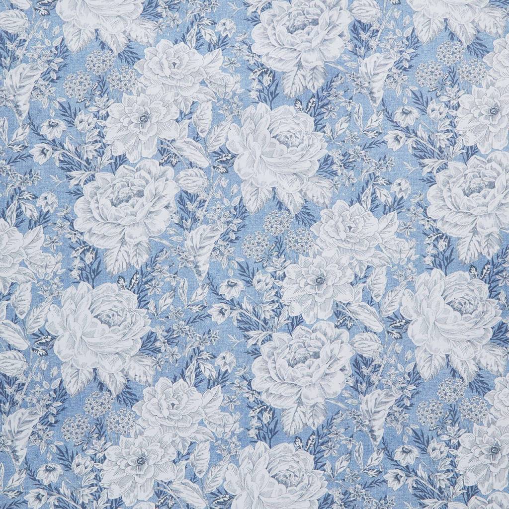 Charlotte 108" Vintage Floral - Blue White