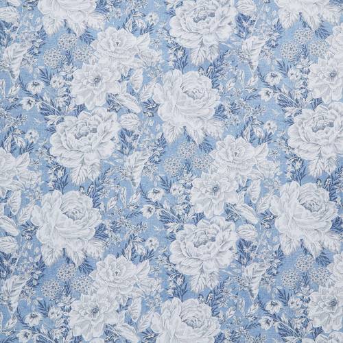 Charlotte 108" Vintage Floral - Blue White