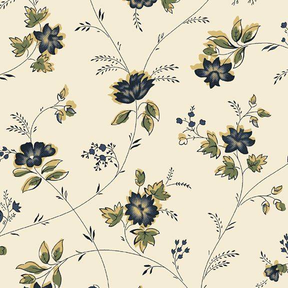 Sturbridge Village Charm Floral Vine 108" Quilt Back Multi