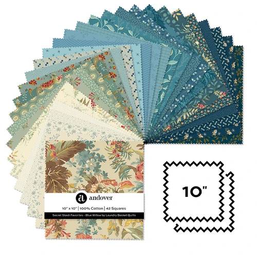 Secret Stash Favorites - Blue Willow 10" Squares - 42 Cuts