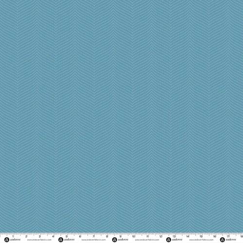 Secret Stash Favorites - Blue Willow Herringbone - Morning