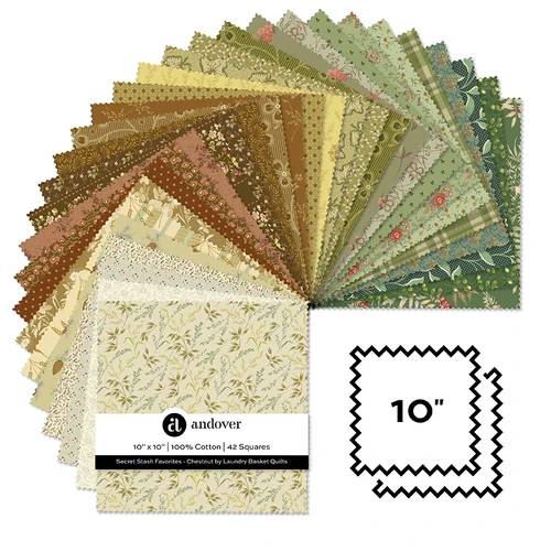 Secret Stash Favorites - Chestnut 10" Square - 42 Cuts