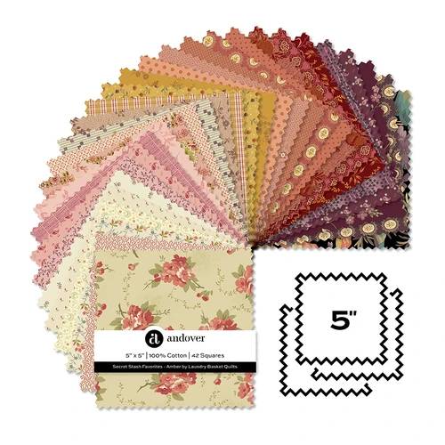 Secret Stash Favorites - Amber 5" Square - 42 Cuts