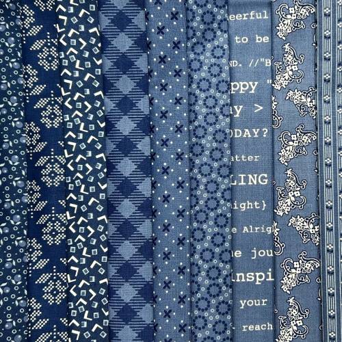 Denim & Daisy Fabric Pack - 9 Fat Quarters