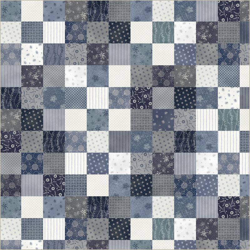 Faded Indigo Whole Cloth - Multi