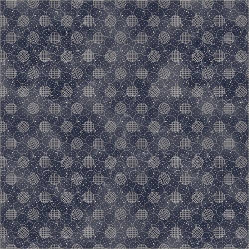 Faded Indigo Circle Vignette - Raw Denim