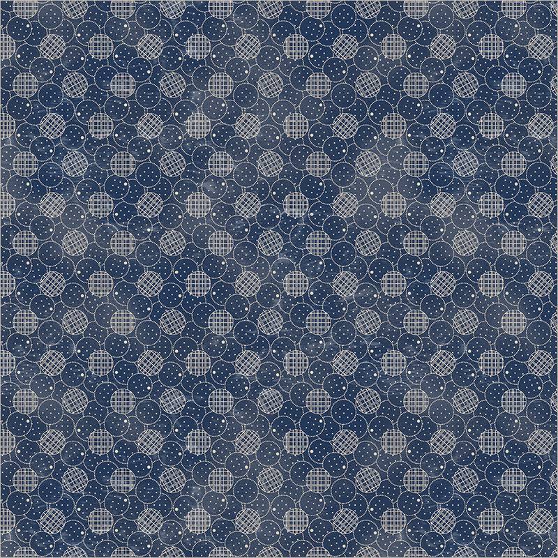 Faded Indigo Circle Vignette - Indigo