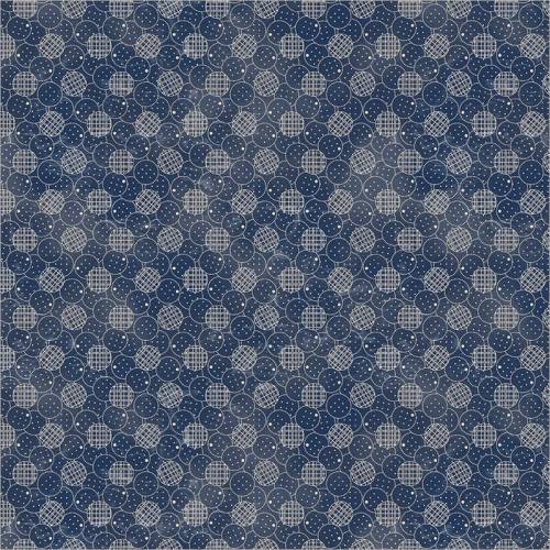 Faded Indigo Circle Vignette - Indigo
