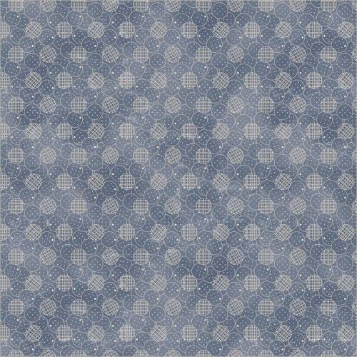 Faded Indigo Circle Vignette - Vintage
