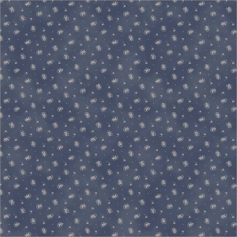 Faded Indigo Leaf Shirting - Indigo