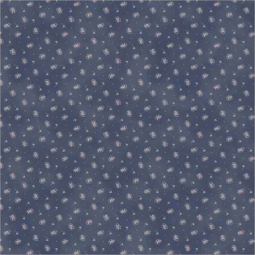 Faded Indigo Leaf Shirting - Indigo