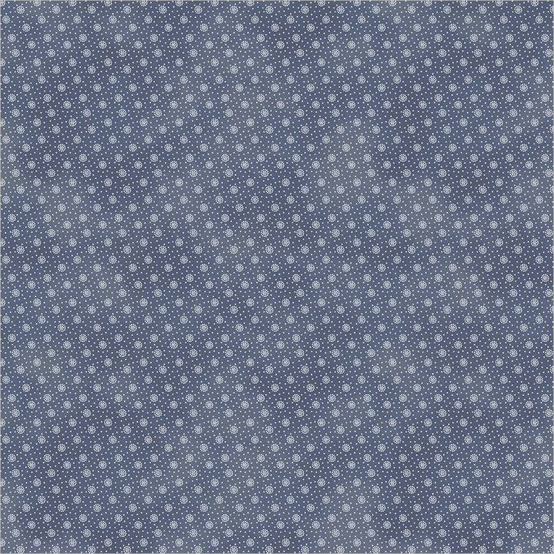 Faded Indigo Gathered Dots - Vintage