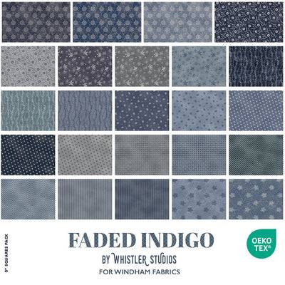 Faded Indigo 5" x 5" squares