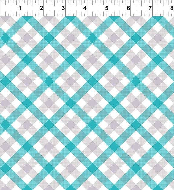 Space Buddies Plaid - Teal