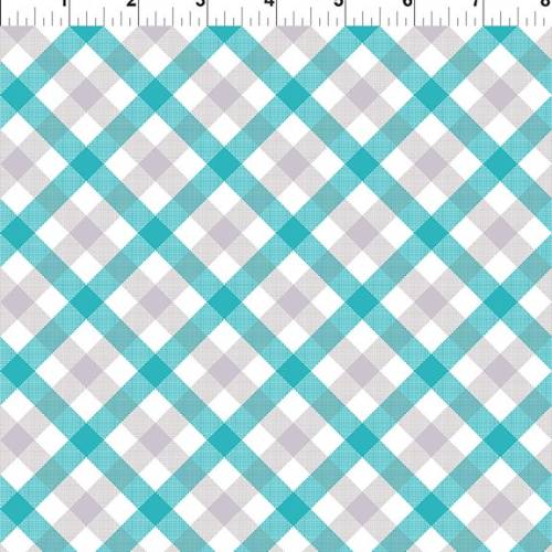 Space Buddies Plaid - Teal