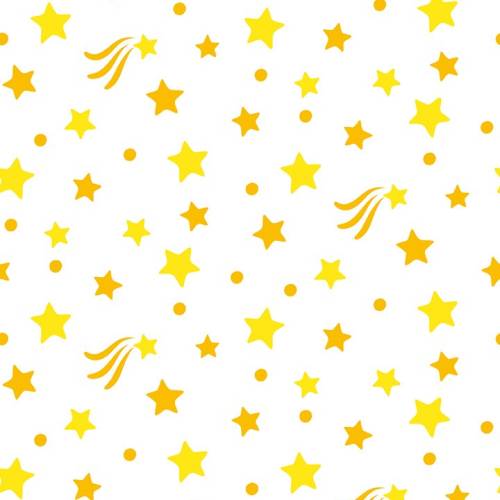 Space Buddies Stars - Whitew