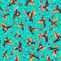 Flight of the Hummingbird Hummingbirds - Turquoise image 2